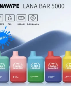 【Lana Vape |  LANA BAR 5000】5000口長續航｜850mAh快充｜亮眼設計｜多種風味可選